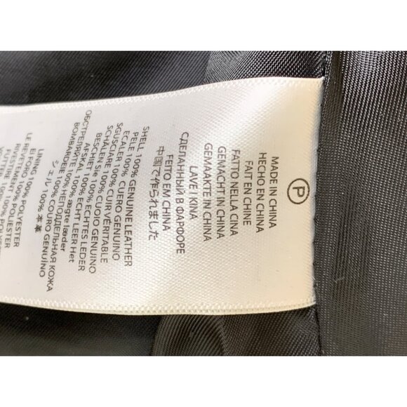 Michael Kors Womens Black Buttery Leather Asymmetric Zip Jacket M RII10589 EUC - Picture 3 of 11